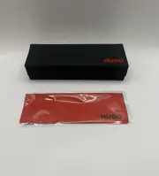 Hugo Boss Optical Glasses Case With Cleaning Cloth Black Brand New 16x5.5x3.4 cm