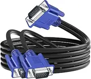 PASOW VGA Splitter Cable (No Screen Extension) 1 Male to 2 Male Dual Monitor Y Adapter 1080P Full HD for projectors, HDTVs, Monitors (3 Feet) - Only for Screen Duplication - Work for Identical Monitor