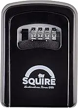 Squire Key Safe Box - 4 Wheel Combination Lock - Wall Mounted Key Safe - Weatherproof Diecast Alloy Body - Large Storage Capacity - Tough Key Lock Box for Outdoor and Indoor Use… (Key Keep 1)