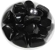 Beitmax 2.2lb Natural Black Obsidian Crystal Quartz Rocks Chips, Gravel Pebbles for Plants and Vases Fillers,Terrarium,Fairy Gardening and Top Dressing,7~9mm1000g