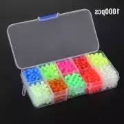 1000pcs/Box Plastic Round Beads Fishing Tackle Lures Tools Accessory For Outdoor