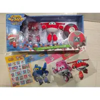 在飛比找蝦皮購物優惠-Super Wings 變形杰特能量球 玩具 貼紙 郵票 銀