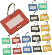 Veemoon Travel Accessories Essential 50 Plastic Number Key Tags Metal Keychain Tags DIY Suitcase Key Organization