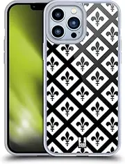 Head Case Designs Saint Black and White Patterns Soft Gel Case Compatible with Apple iPhone 13 Pro Max