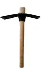 650g Garden Mattocks Picks Hoe Fork Pick Axe Digging Tool Wood Handle 40cm #2515