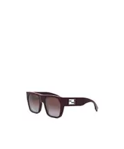Geometric frame sunglasses 57 Burgundy
