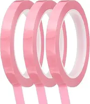 uxcell Whiteboard Tape 12mm Self Adhesive Graphic Chart Line Tape 66 Meters Grid Marking Stickers for Pinstripe Dry Erase Board Scrapbooking DIY Art Crafts, Pink, Pack of 3