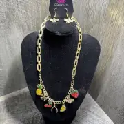Paparazzi Gold Tone Fruit And Bumblebee Set NWT