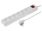 PS-670WS/1.5-10.0 Extension Cable Sockets: 6 PVC White 2x1.5mm² 10m 10A JONEX