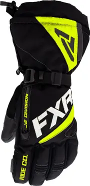 FXR Fuel Snowmobile Gloves, black-yellow, Size 3XL for Men Black Yellow