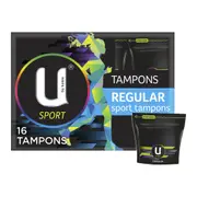 U By Kotex Sport Tampon Regular 16 Pack