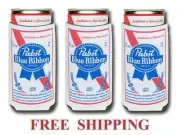 PABST BLUE RIBBON 3 PBR 16oz BEER CAN COOLERS KOOZIE COOLIE HUGGIE NEW
