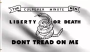 3x5 Gadsden Culpeper White Don't Tread on Me Liberty or Death Flag 3'x5' 100D