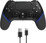 RCCBOOST Controller for PS4 with TURBO MACRO Programming, 2024 New Joystick HALL Effect Sensitive No Drift, 1000mAh Battery Controller for PS4/ Pro/Slim with Speaker Audio Jack