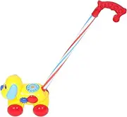 Yardwe Walker Push with Bell Dog Car for Encourages Walking and Muscle Development Safe and Engaging Push for Boys for Early Learning