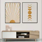 Sun and Moon 2 sets Poster Wall Art