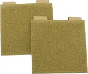 LytHarvest 2 Pieces Hook and Loop Molle Panel for Badges and Insignia Patches - 4x4 Inches, Tactical Patches Display Board, Molle Attachments (Tan)