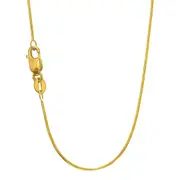 10k Yellow Gold Octagonal Snake Chain Necklace, 0.9mm, 20"