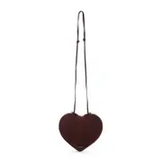 [AlaÏA] AlaÏA-Garnet Red Suede Goat Leather Shoulder Bag-Donna OS OS
