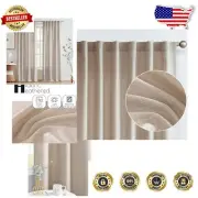 Versatile 96 Inch Linen Textured Curtains - Light Filtering Drapes for Any Room