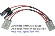 Y adaptor Anderson plug to Anderson + Solar panel connector. Customized config.