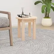 Coffee Table Solid Pine Wood Round Living Modern Table Farmhouse Wood Tables for Center Room, Ø 35x35 cm Wooden Side Table