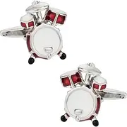 [Cuff-Daddy] Drum Kit Cufflinks for Men for Music Jazz Drum Fans with Presentation Box