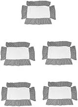 Totority 5pcs Crib Sheet Fitted Cotton Bed Cover for Baby Boys Girls Pompoms Quick Install Compact Storage Materials