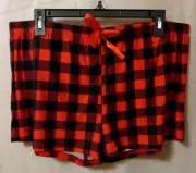Not Tired By Fashion Nova- "By The Fireplace" PJ Short-Red Plaid- Pick Size -NWT
