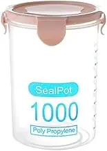 Transparent Sealed Containers, Kitchen Storage Box 600/800/1000ml, Food Beans Nuts, Clear Calibration, Environmentally-Friendly Material, Multiple Sizes Available, Fresh and (1000ML)