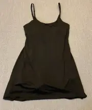 Ovruns Athleisure Dress Womens Size Small Black Silky Built in Bra and Shorts