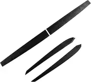 Dashboard Wrap Cover & Inner Front Door Trim Panel Armrest Wrap Cover Alcantara and ABS Material Compatible with Tesla Model Y/3 (A3-Dashboard&Doorpanel) Black