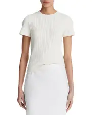 Vince Ribbed Crewneck Tee