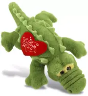DolliBu I Love You Valentine Plush Green Alligator with Red Heart - 14 Inches