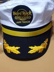 Brand New Rare Lake Tahoe Hard Rock Hotel Casino Snap Back Captains Hat Cap