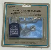 Vtg Realistic 3-Way Cleaning Cassette 44-1163 Audio Tape Deck Cleaner Radio Sha