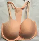 NWT VICTORIA'S SECRET RACERBACK PLUNGE 32DDD FRONT CLOSE ORANGE BRA N6092