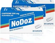 NoDoz 200mg Maximum Strength Alertness Aid, 60 Caplet Twin Pack