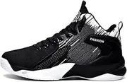 [WELRUNG] Unisex High Top Lightweight Fly-Weaving Running Jogging Sneakers Basketball Shoes for Youth