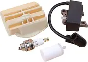 Ignition Coil Air Filter Kit fit for Husq/Varna 445 450 445E 450E for Jons/ered 2245 2250 2240 Replacement Chainsaw Parts