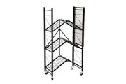 Boxsweden Move 4 Tier 119cm Kitchen Cart Trolley Shelf Rack w/Wood Work Top