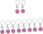 5sets Shopping Trolley Token Key Ring Keychain Pendant for Supermarket Carts Stylish and Functional Key Holder for Easy Access to Trolley Tokens 2pcs*5