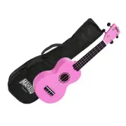 Mahalo Ukulele MR1PK Rainbow Series PINK Soprano Ukulele Aquila Strings Gig Bag