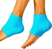 [EviKoo] Moisturizing Heel Socks - Down Heel Socks | Gel Heel Socks | 2x Women Heel Socks Soft | Breathable Spa Moisture Cracked Heel Socks For Dry Heels Overnight, Fuzzy Sleep Socks, Support