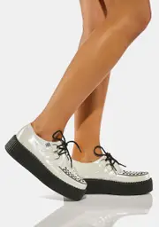 [T.U.K.] White Oil Slick Mondo Creepers