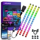 LED Strip Lights 4 Pre-Cut RGB Led Light Strip With APP & Remote Control, Mul...