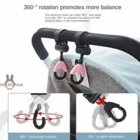 在飛比找momo購物網優惠-【WOONUE】1入高質感360度多功能掛鉤(適用嬰兒兒童電