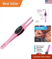 Durable Slant Point Tweezers for Eyebrows & Facial Hair - Medical Grade Quality