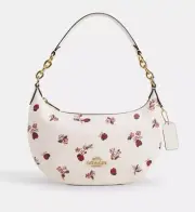 ☂️Coach Payton Hobo Bag With Ladybug Floral Print Gold/Chalk Multi CU-270