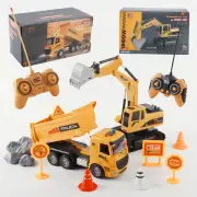 689-959A 1/20 2.4G 6CH RC Excavator+RC Dump Truck RTR for Children Toys